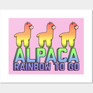 Alpaca Rainbow Posters and Art